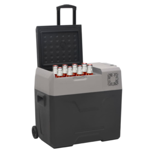 vidaXL Cool Box w/ Wheels & Adapter