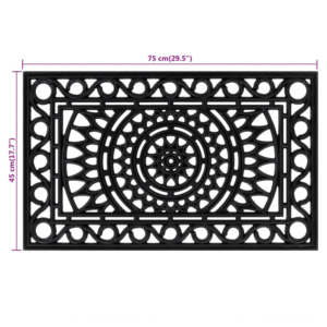 vidaXL Door Mat 45x75cm Rubber