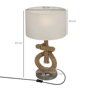 Homcom LED Nautical Table Lamp w/ USB