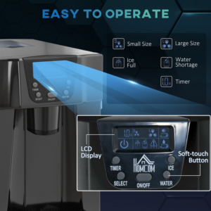 Homcom Ice Maker Machine Black