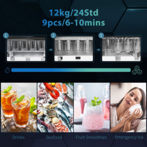 Homcom Ice Maker Machine Black