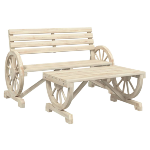 vidaXL 2pc Garden Lounge Set Fir Wood