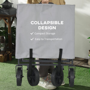 Outsunny Folding Storage Trolley