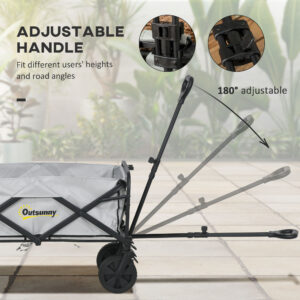 Outsunny Folding Storage Trolley