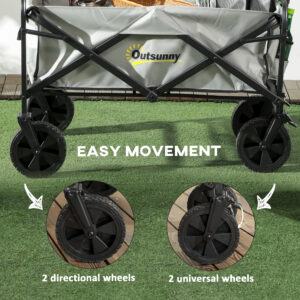 Outsunny Folding Storage Trolley