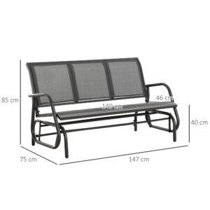 Outsunny 3-Seater Glider Rocking Chair