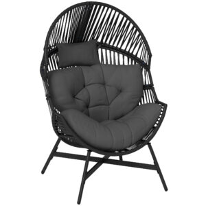 Outsunny Standing Rattan Egg Chair
