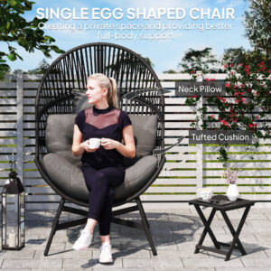 Outsunny Standing Rattan Egg Chair