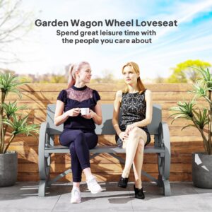 Outsunny Wooden Garden Bench Grey