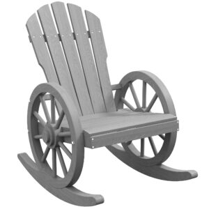 Outsunny Adirondack Rocking Chair Grey