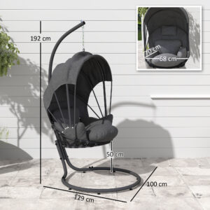 Outsunny Hanging Egg Chair w/ Stand