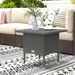 Outsunny PE Rattan Outdoor Coffee Table