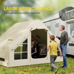 Outsunny 2-4 Person Inflatable Camping Tent