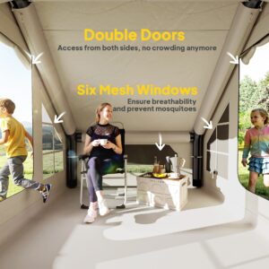 Outsunny 2-4 Person Inflatable Camping Tent