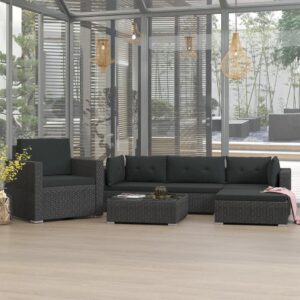vidaXL 6pc Sofa Set w/ Cushions