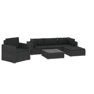 vidaXL 6pc Sofa Set w/ Cushions