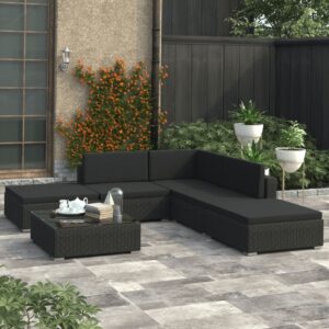 vidaXL 6pc Sofa Set w/ Cushions