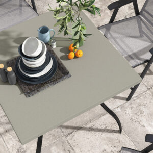 Outsunny Garden Dining Table Grey