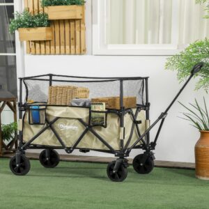 Outsunny 180L Folding Garden Trolley