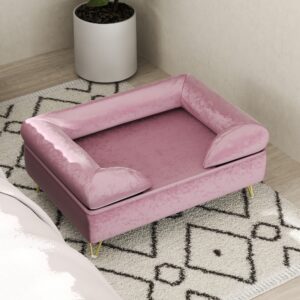 PawHut Dog Sofa Pet Couch Pink