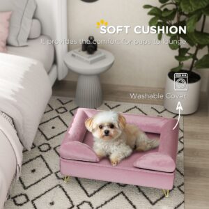 PawHut Dog Sofa Pet Couch Pink