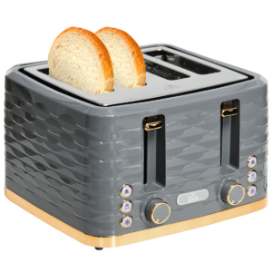 HOMCOM 4 Slice Toaster With 7 Browning Levels