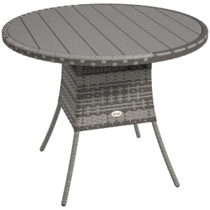 Outsunny Outdoor PE Rattan Dining Table