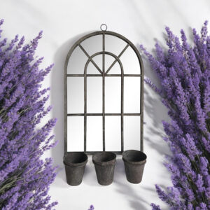 MSL 78cm Wall Mirror w/ Triple Planter