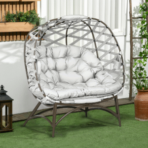 Outsunny 2 Seater Egg Chair w/ Cushion