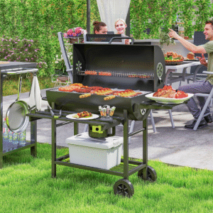 Outsunny Charcoal BBQ Grill with Warming Rack - Image 1 of 7