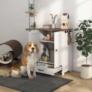 PawHut Dog Feeding Station w/ Storage