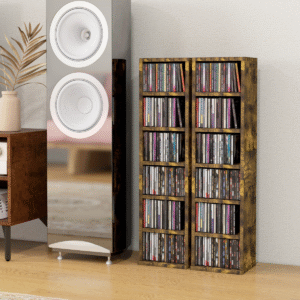 Homcom 2 CD Media Display Shelf Units