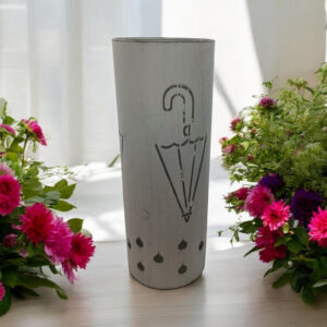MSL 49cm Metal Umbrella Stand Cream