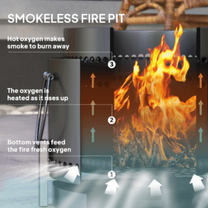 Outsunny 37cm Wood Burning Firepit