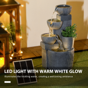 Outsunny Outdoor Water Fountain with LED Lights - Image 2 of 7