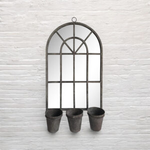 MSL 78cm Wall Mirror w/ Triple Planter