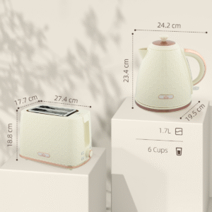 Homcom Kettle and 2 Slice Toaster Set