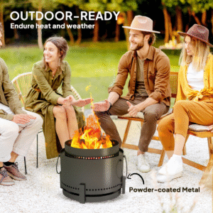 Outsunny 37cm Wood Burning Firepit