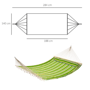 Outsunny Double Hammock Swing Bed
