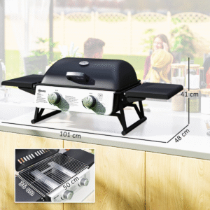Outsunny Portable Tabletop Gas Barbecue - Image 4 of 7
