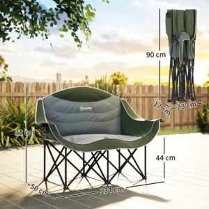 Outsunny Foldable Double Camping Chair - Image 4 of 7