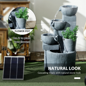 Outsunny Outdoor Water Fountain with LED Lights - Image 5 of 7