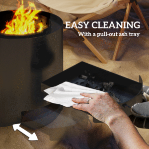 Outsunny Round Fire Pit with Ash Tray - Image 5 of 7