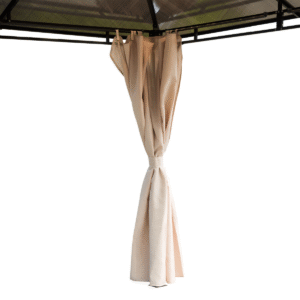 Outsunny 3.6x3m Hardtop Gazebo Brown - Image 6 of 7