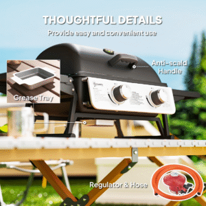 Outsunny Portable Tabletop Gas Barbecue - Image 6 of 7