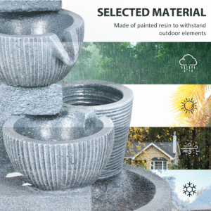 Outsunny Outdoor Water Fountain with LED Lights - Image 6 of 7