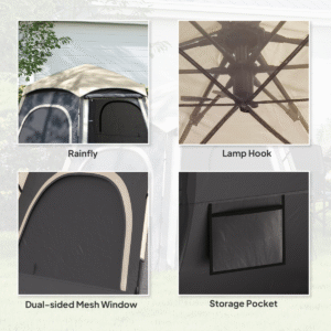 Outsunny 4 Person Dome Tent Easy Setup - Image 6 of 7