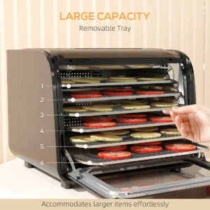 Homcom Food Dehydrator w/ 6 s/s Trays