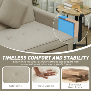 Homcom Reversible Sofa Bed with Cushions - Image 7 of 8