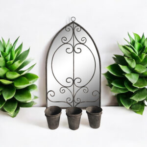 MSL 73cm Wall Mirror w/ Triple Planter